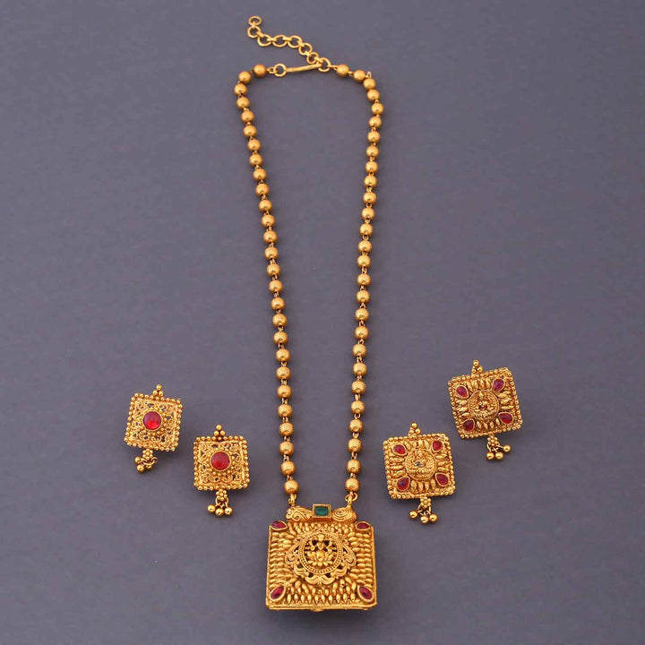 Multicolor Dhriti Reversible Temple Jewellery Set - New Arrival