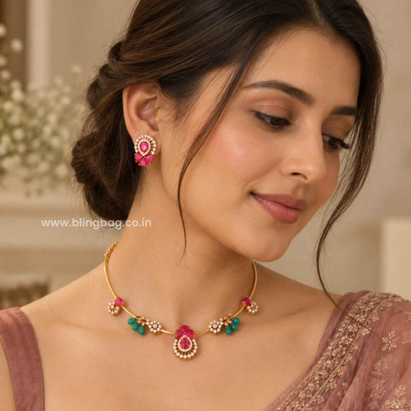 Multicolor Dhyanaa Antique Jewellery Set- New Arrival