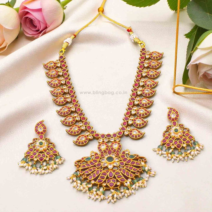 Multicolor Dhyana Antique Jewellery Set - New Arrival