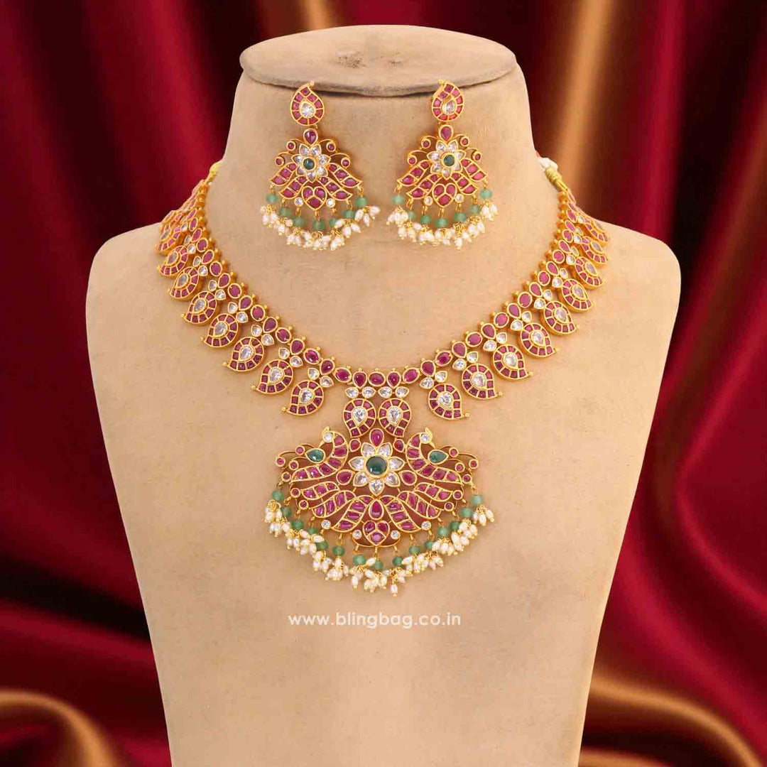 Multicolor Dhyana Antique Jewellery Set - New Arrival
