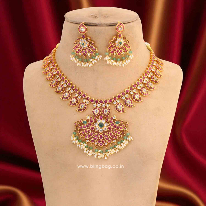 Multicolor Dhyana Antique Jewellery Set - New Arrival
