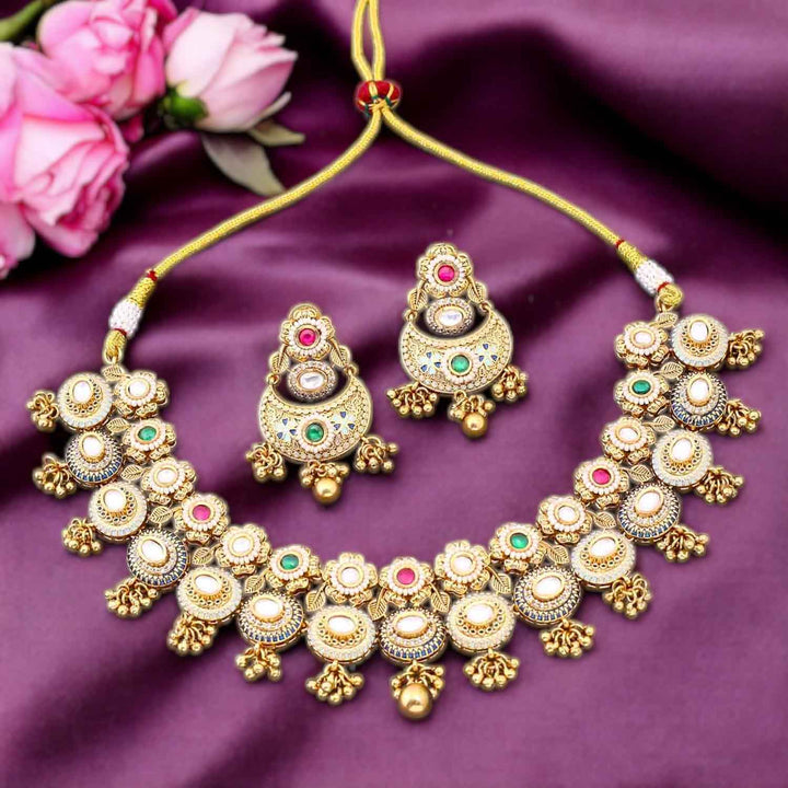 Multicolor Divana Antique Rajwadi Set