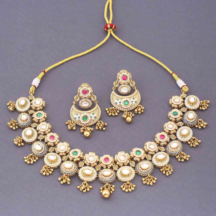 Multicolor Divana Antique Rajwadi Set