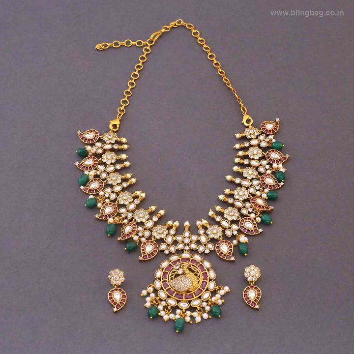 Multicolor Divija Antique Jewellery Set - New Arrival