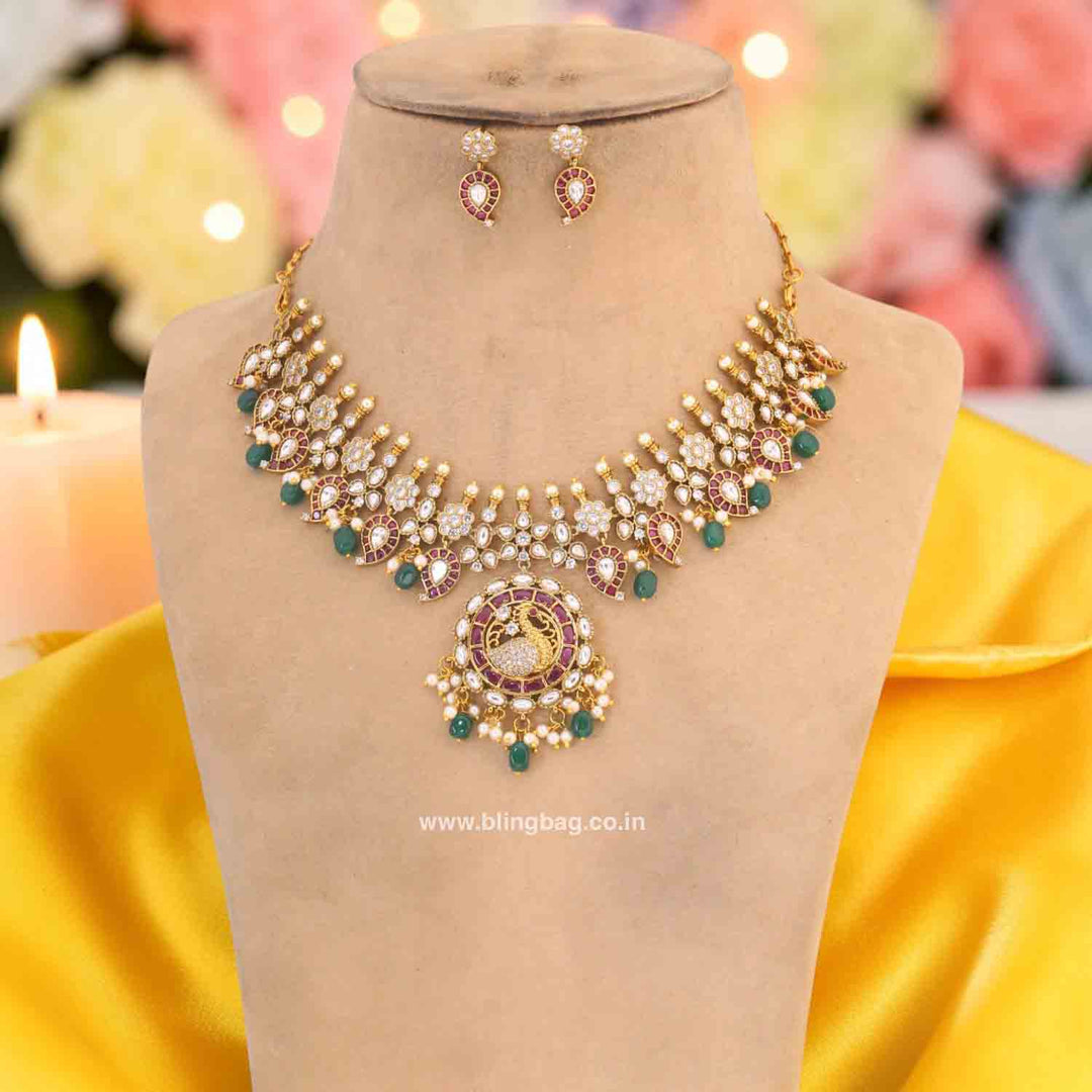 Multicolor Divija Antique Jewellery Set - New Arrival