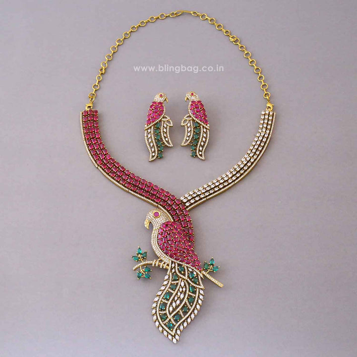 Multicolor Divine Victorian Jewellery Set - New Arrival