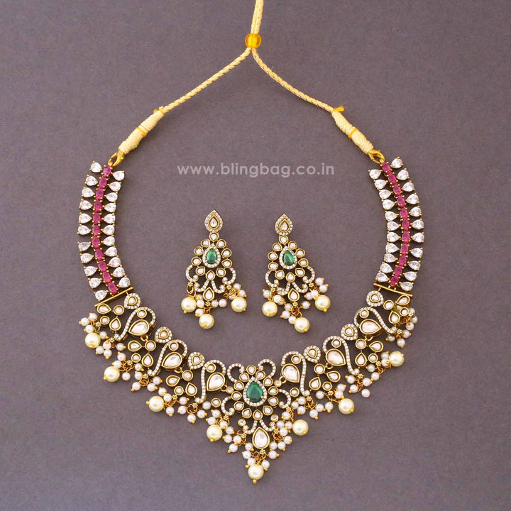 Multicolor Divisha Antique Jewellery Set- New Arrival