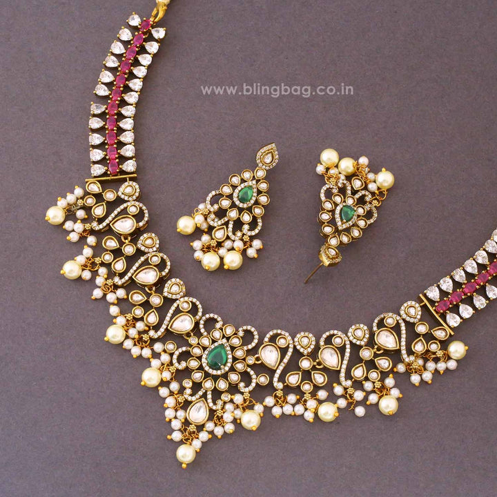 Multicolor Divisha Antique Jewellery Set- New Arrival