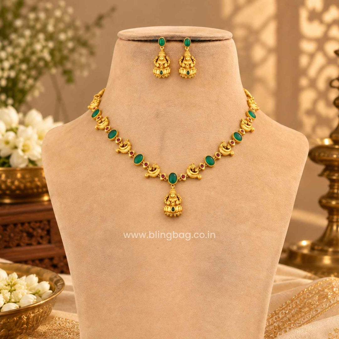Multicolor Durgaini Temple Jewellery Set- New Arrival