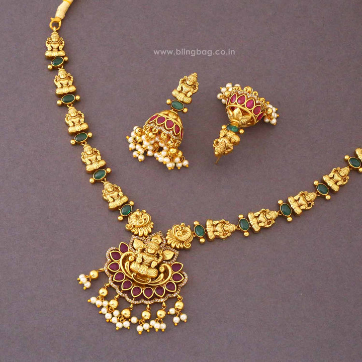 Multicolor Durgaita Temple Jewellery Set- New Arrival