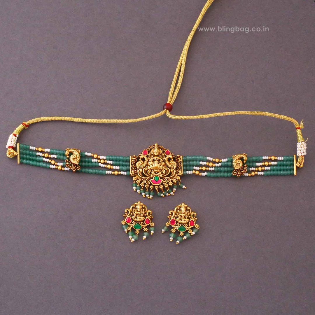 Multicolor Durgashi Temple Jewellery Set- New Arrival