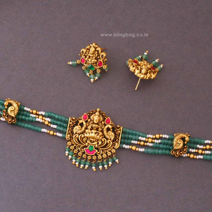 Multicolor Durgashi Temple Jewellery Set- New Arrival