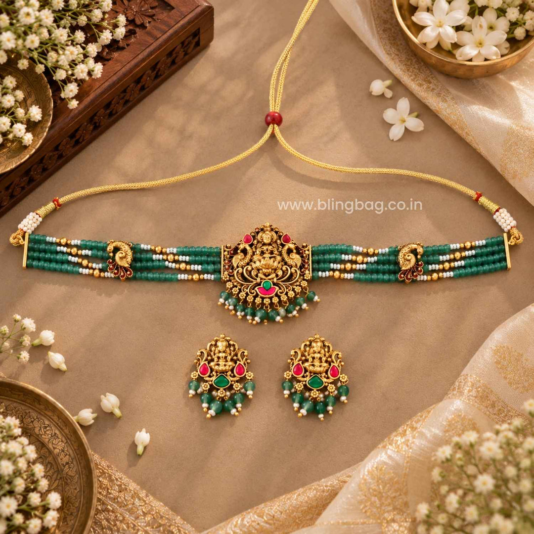 Multicolor Durgashi Temple Jewellery Set- New Arrival
