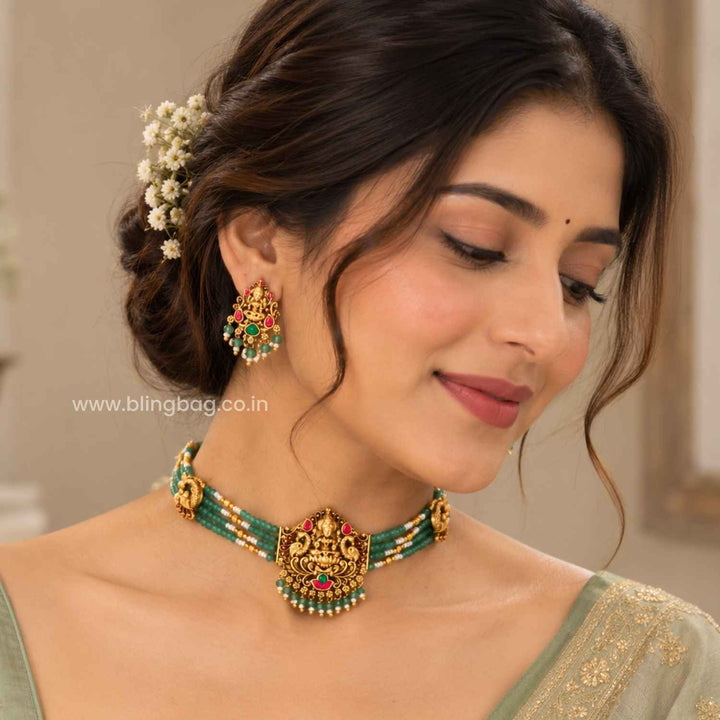 Multicolor Durgashi Temple Jewellery Set- New Arrival