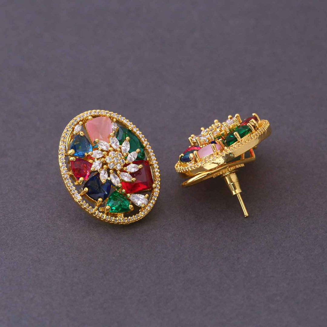 Multicolor Eddies Zirconia Studs