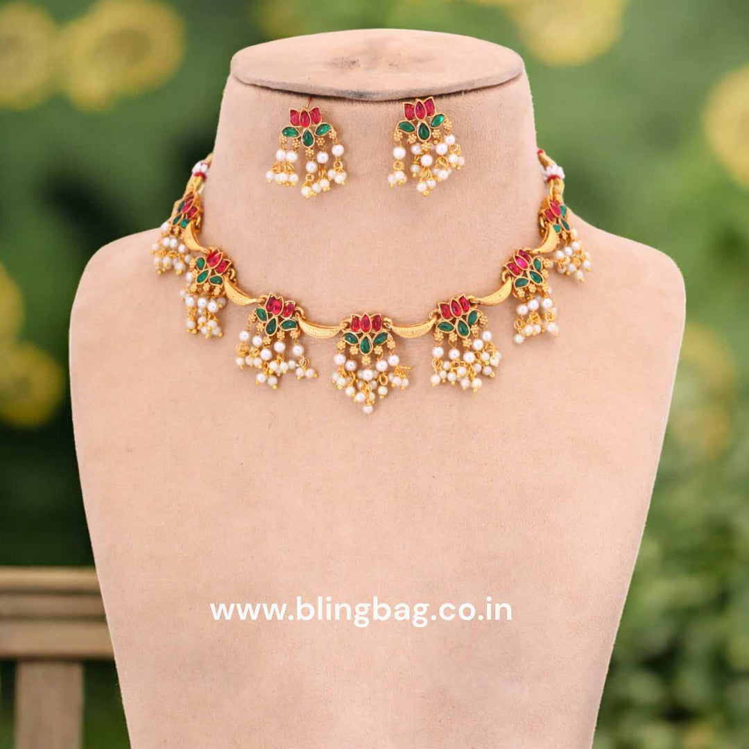 Multicolor Ekroop Antique Jewellery Set - New Arrival