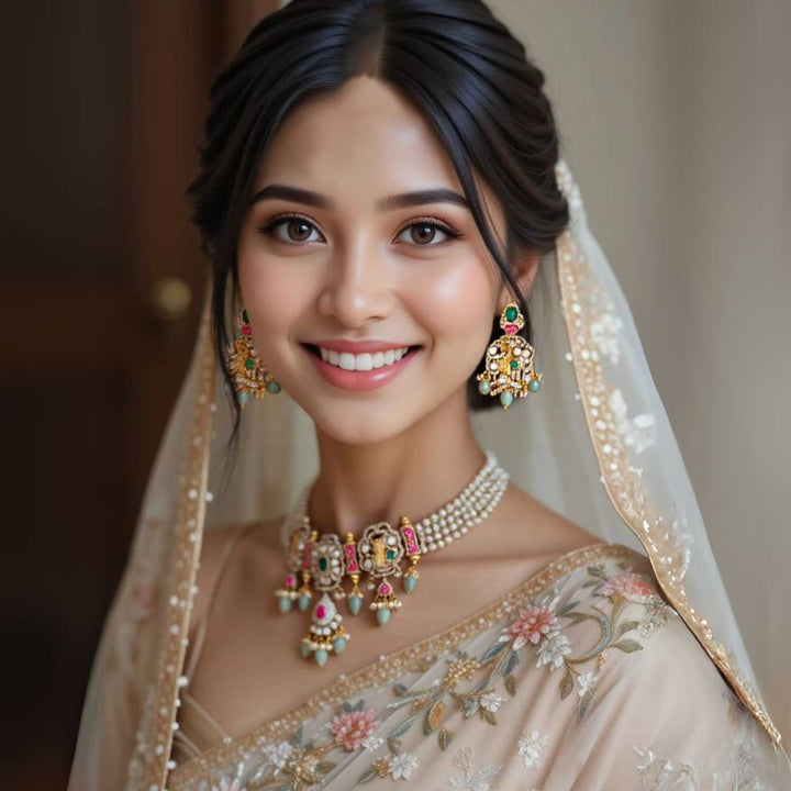 Multicolor Ekta Victorian Jewellery Set - New Arrival