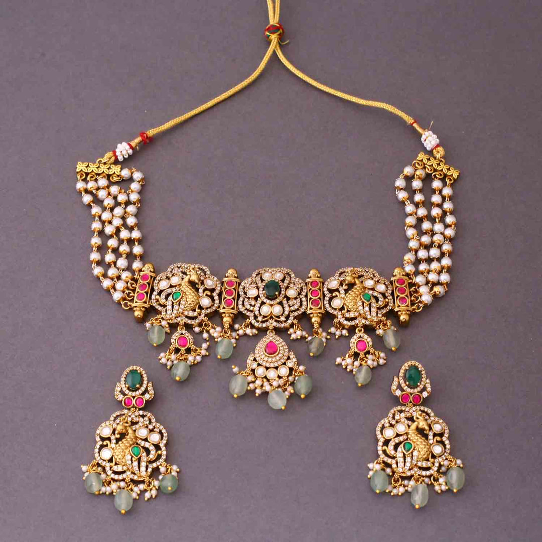 Multicolor Ekta Victorian Jewellery Set - New Arrival
