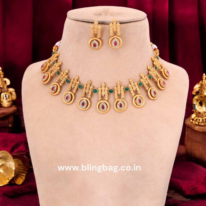 Multicolor Ekveen Antique Jewellery Set - New Arrival