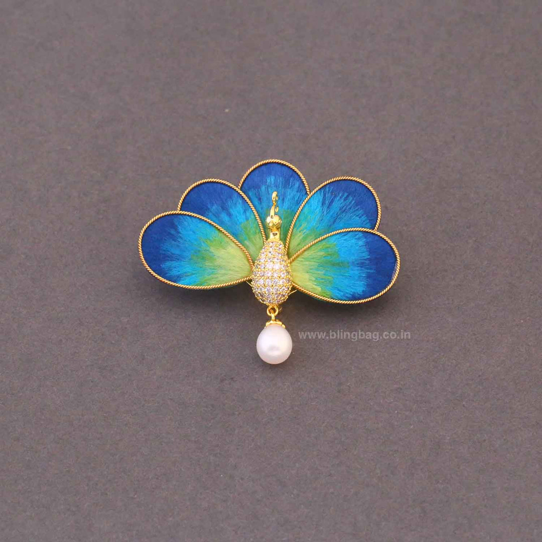 Multicolor Elegant Peacock Brooch