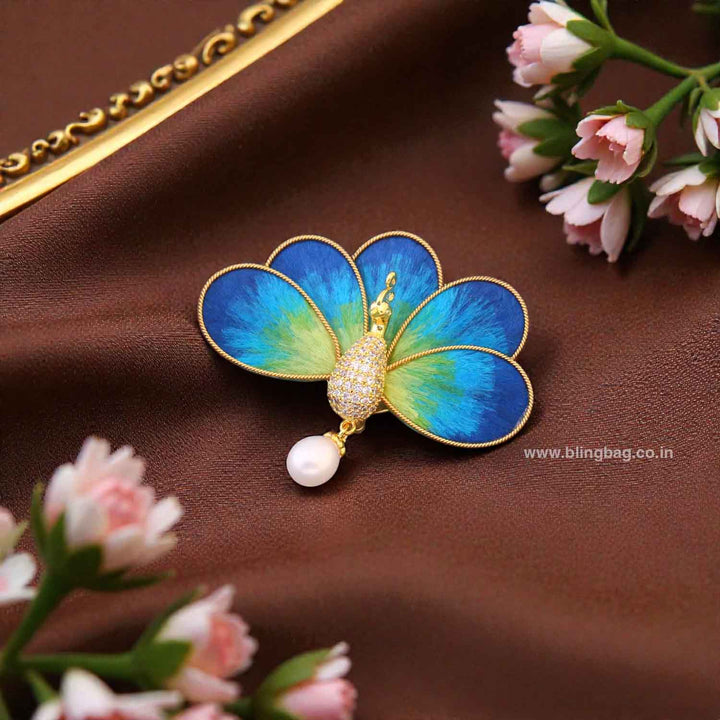 Multicolor Elegant Peacock Brooch