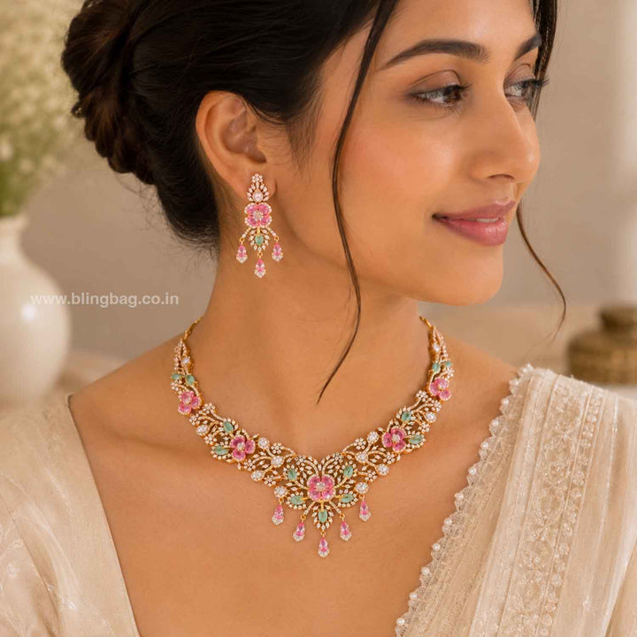 Multicolor Elenae Zirconia Jewellery Set- New Arrivals