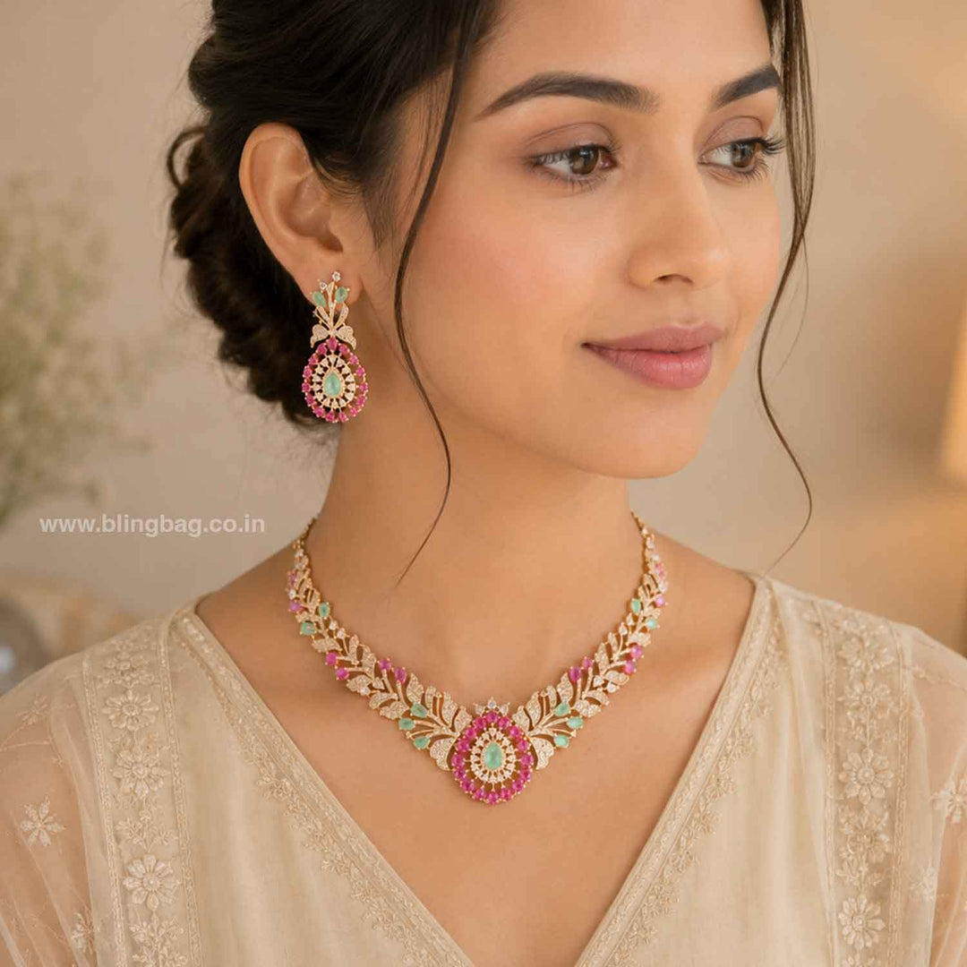 Multicolor Elisaia Zirconia Jewellery Set- New Arrivals