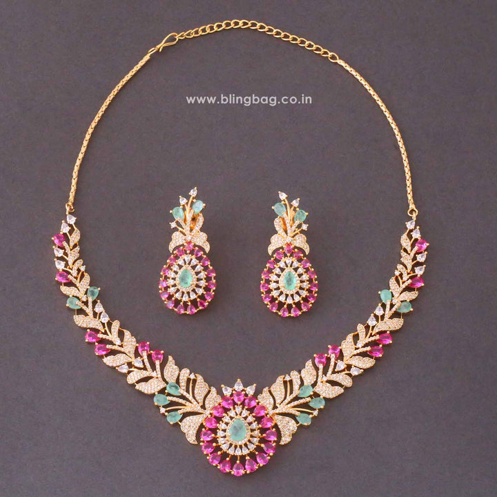 Multicolor Elisaia Zirconia Jewellery Set- New Arrivals