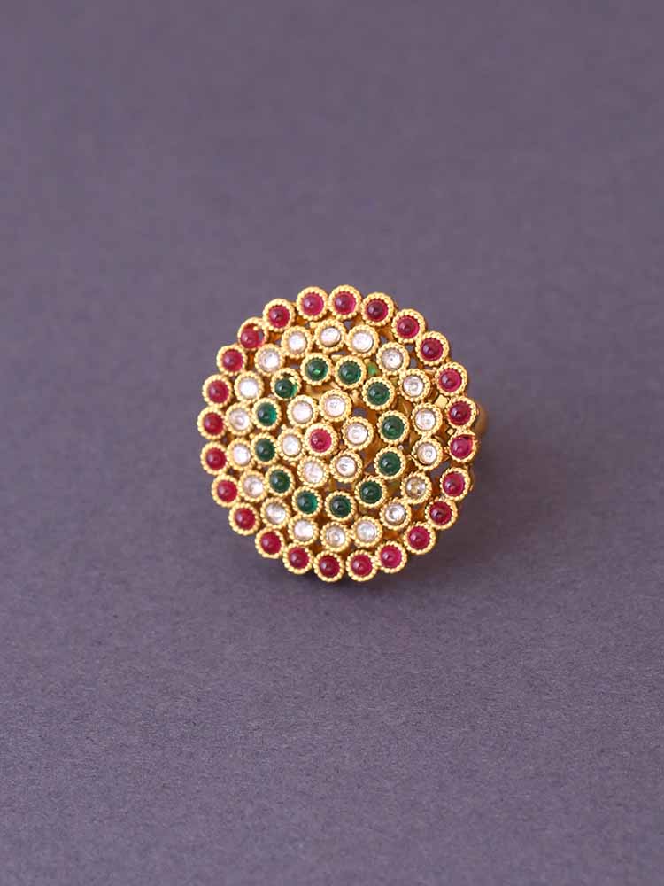 Multicolor Elizy Adjustable Ring