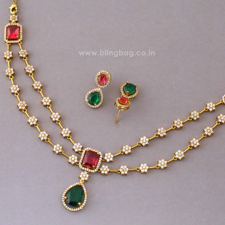 Multicolor Ember Victorian Jewellery Set - New Arrival
