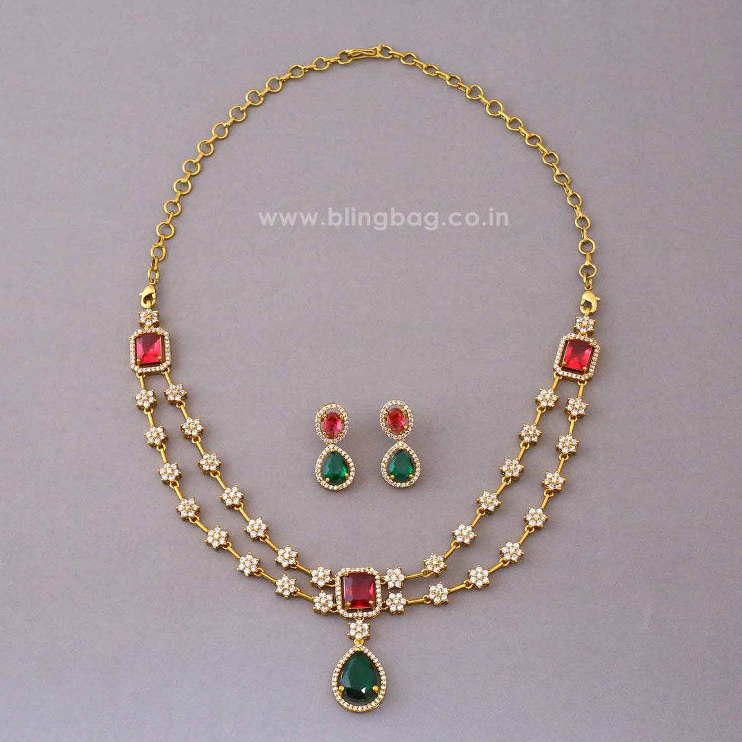 Multicolor Ember Victorian Jewellery Set - New Arrival