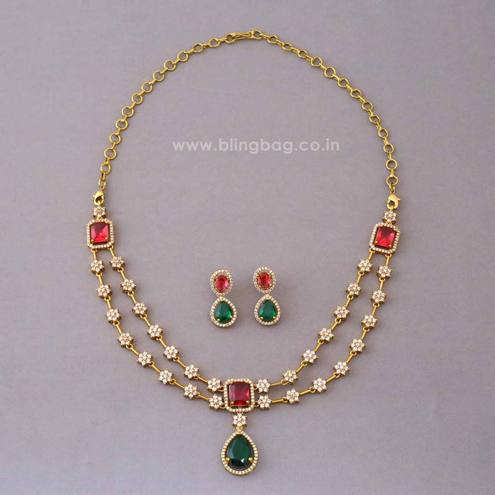 Multicolor Ember Victorian Jewellery Set - New Arrival