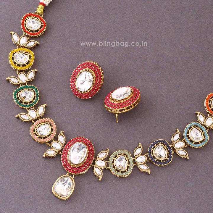 Multicolor Emilyia Kundan Jewellery Set- New Arrivals