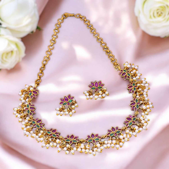 Multicolor Esheeya Antique Jewellery Set - New Arrival