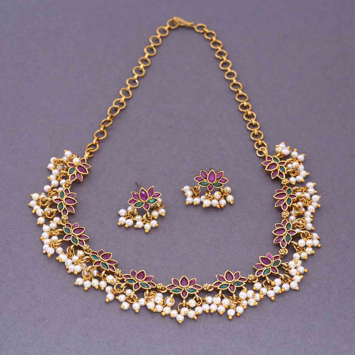 Multicolor Esheeya Antique Jewellery Set - New Arrival
