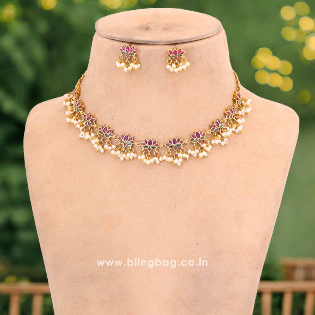 Multicolor Esheeya Antique Jewellery Set - New Arrival