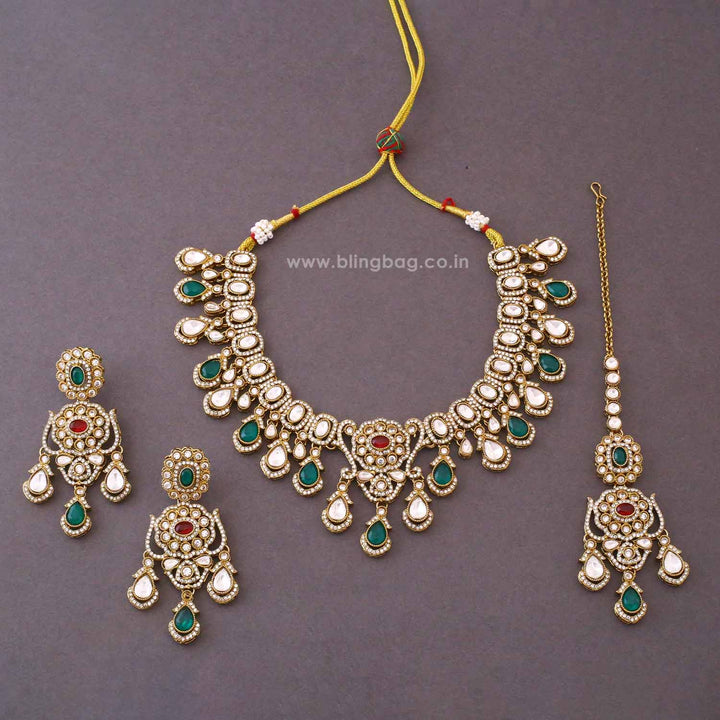 Multicolor Eshira Kundan Jewellery Set - New Arrival