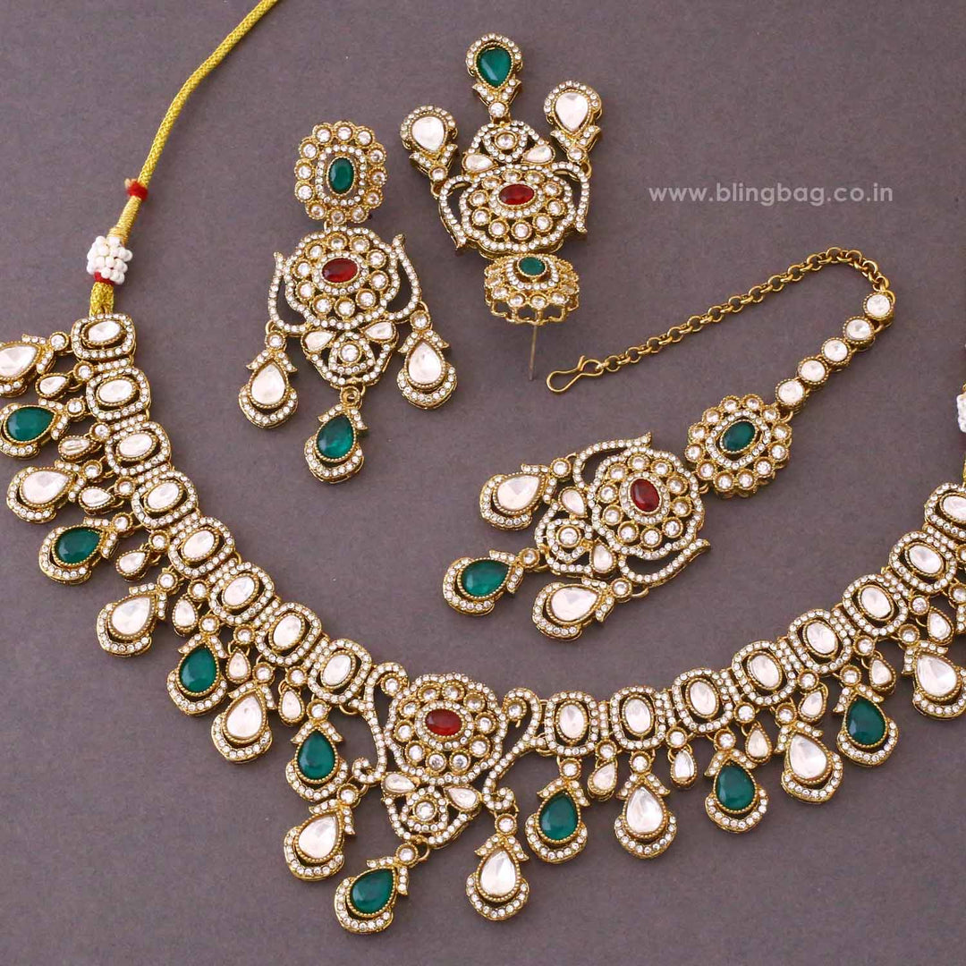 Multicolor Eshira Kundan Jewellery Set - New Arrival