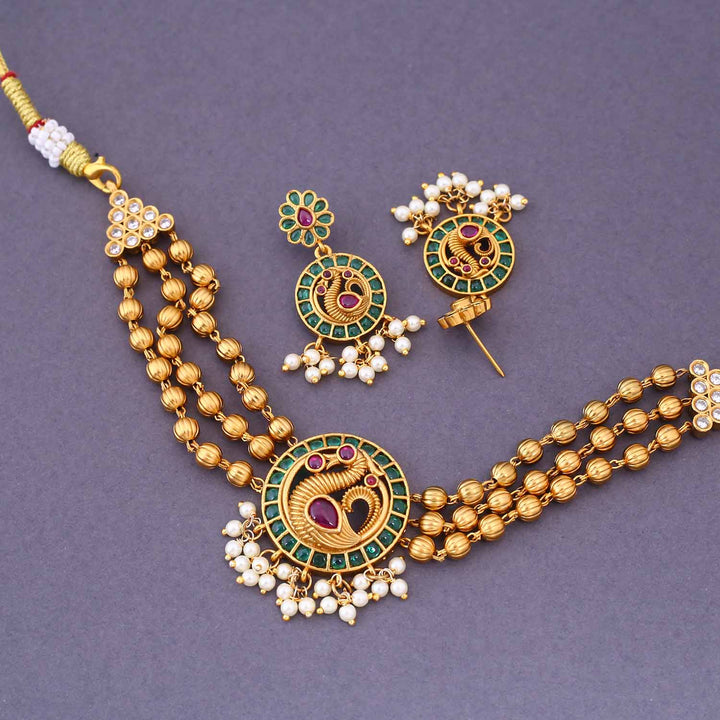 Multicolor Eshmeet Antique Jewellery Set - New Arrival