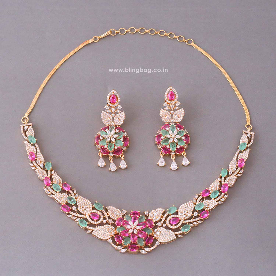 Multicolor Evajoy Zirconia Jewellery Set- New Arrivals