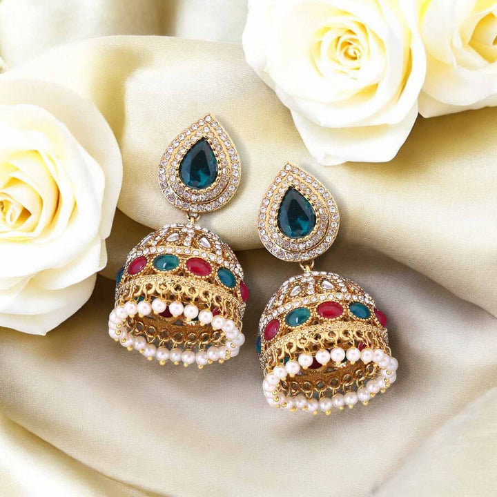 Multicolor Fadwa Jhumkis