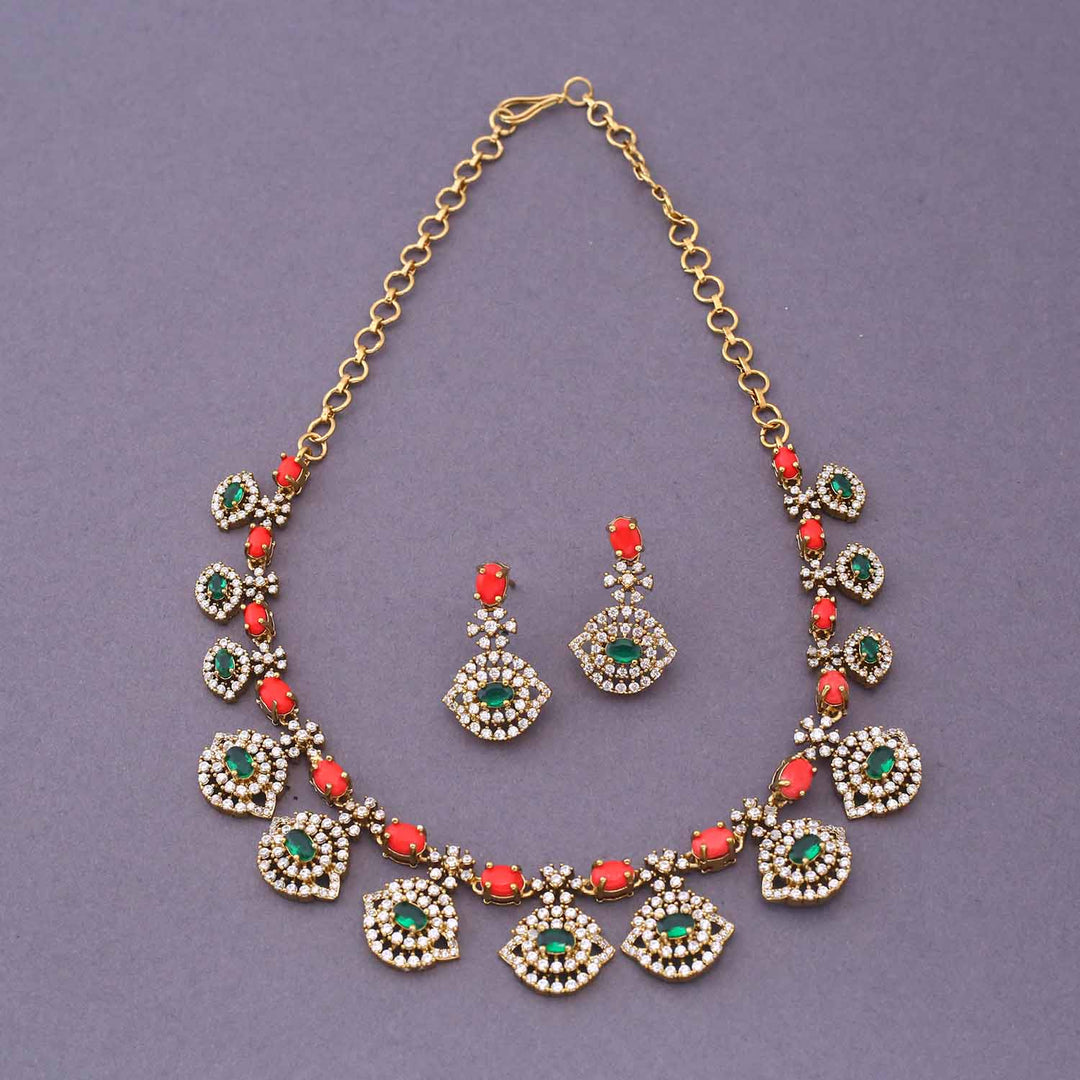 Multicolor Faina Victorian Jewellery Set - New Arrival