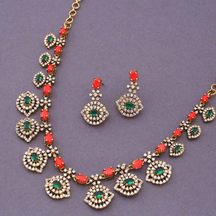 Multicolor Faina Victorian Jewellery Set - New Arrival