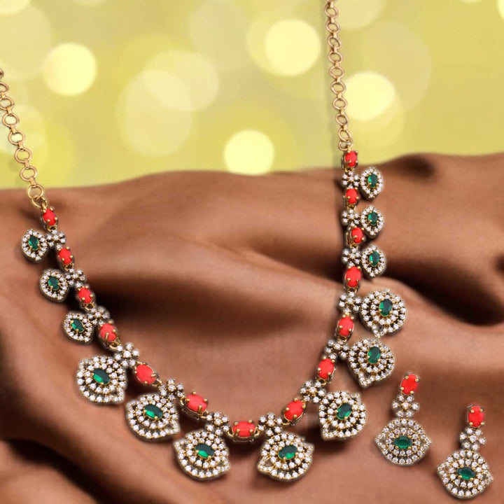 Multicolor Faina Victorian Jewellery Set - New Arrival