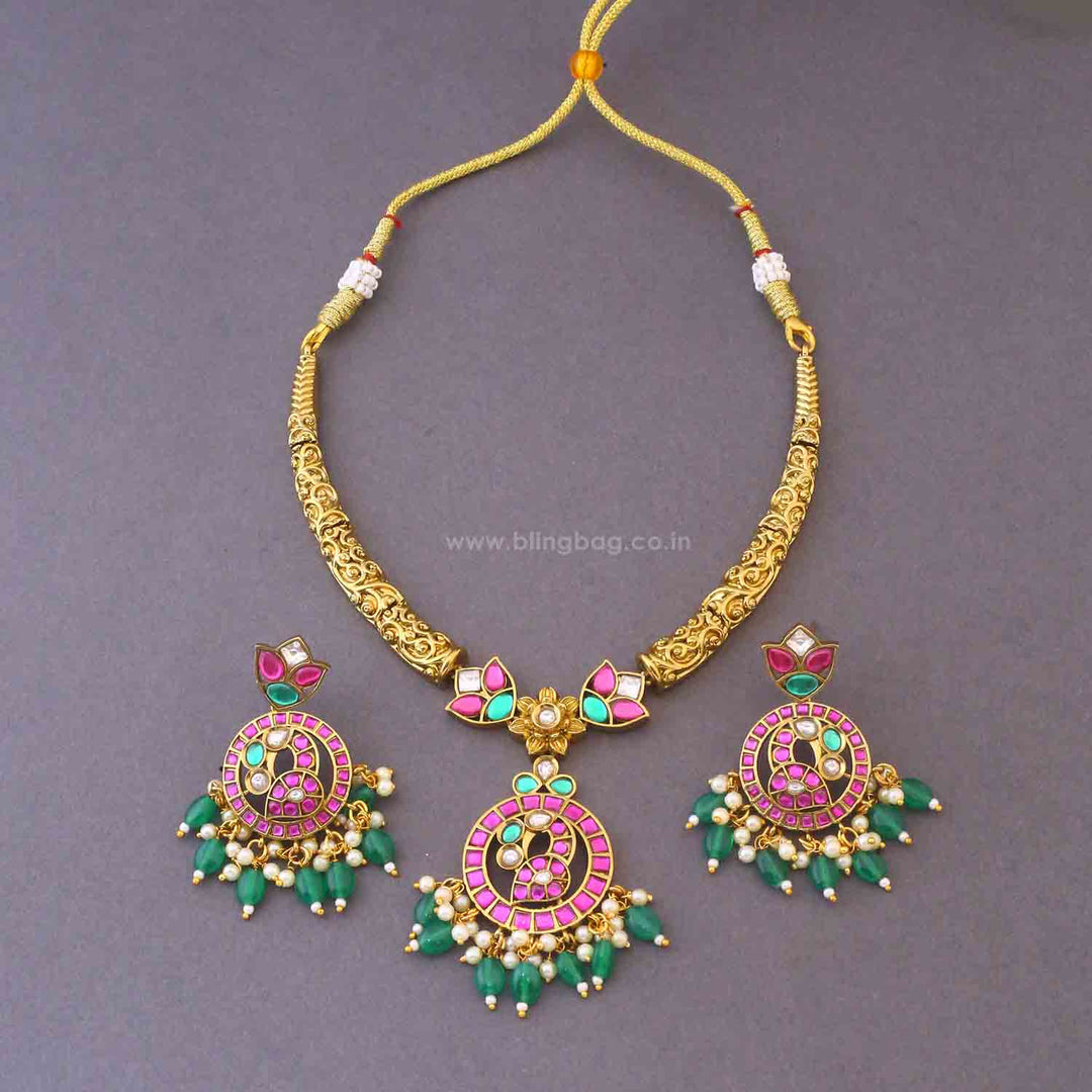 Multicolor Feodosia Hasli Victorian Jewellery Set - New Arrival