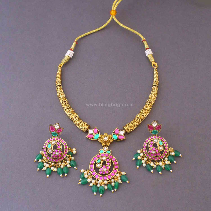 Multicolor Feodosia Hasli Victorian Jewellery Set - New Arrival
