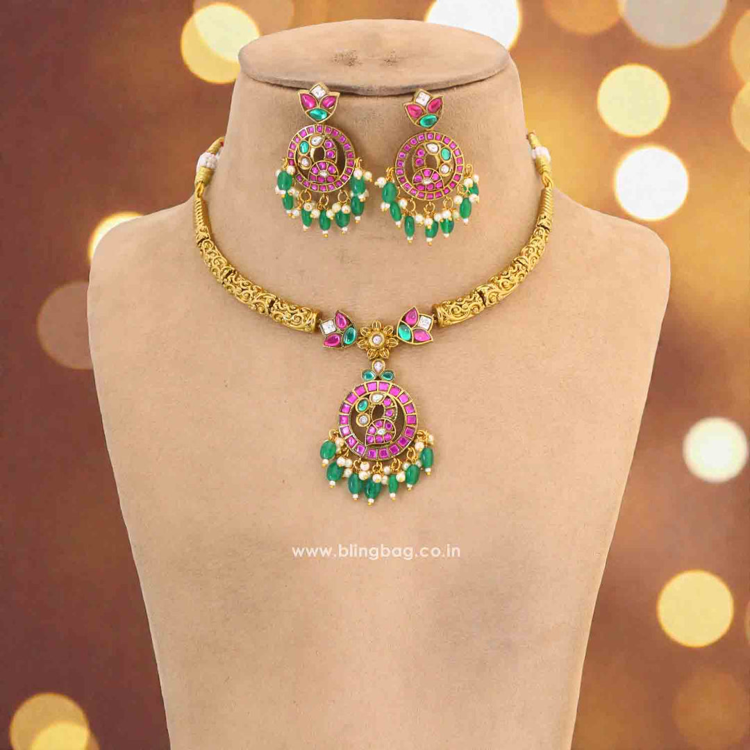 Multicolor Feodosia Hasli Victorian Jewellery Set - New Arrival