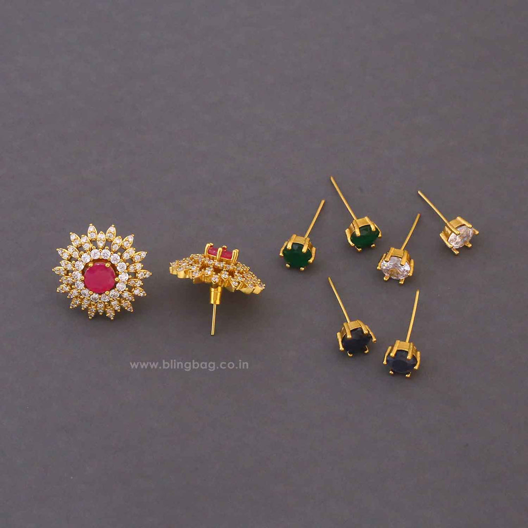 Multicolor Fiana Color Changeable Studs