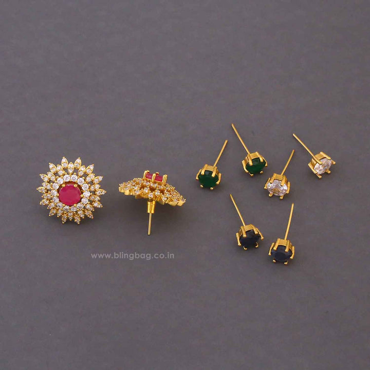 Multicolor Fiana Color Changeable Studs