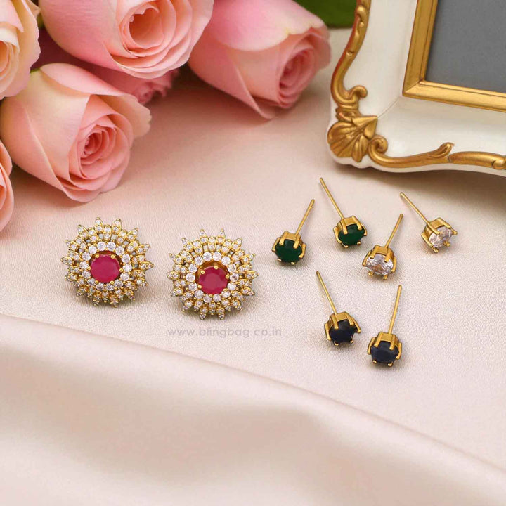 Multicolor Fiana Color Changeable Studs